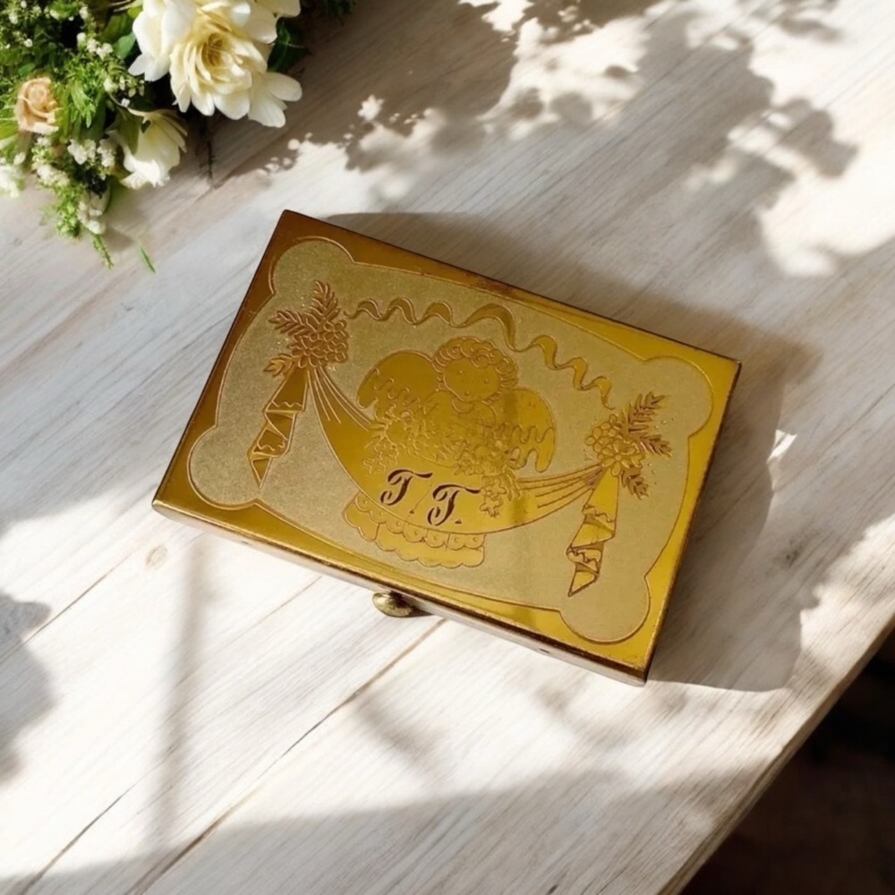 Vintage Collectable Parker Pens “Wadsworth” Compact with Angel and Floral Design